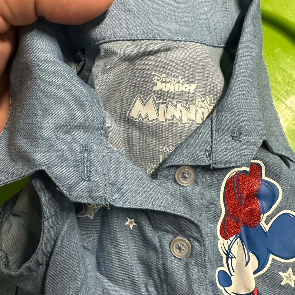 Disney Minnie Mouse Chambray Sleeveless Americana Dress